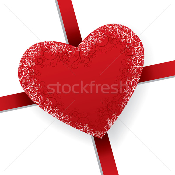 красивой вектора цветочный сердце настоящее Сток-фото © CarpathianPrince