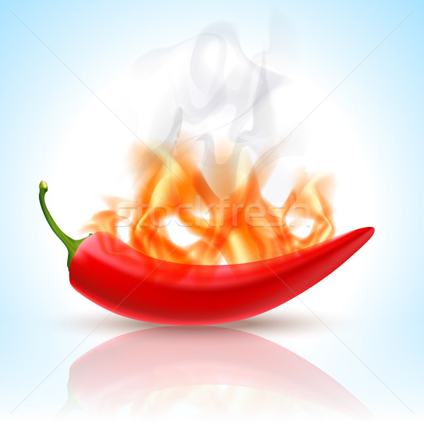 Burning Red Chili Pepper Stock photo © CarpathianPrince