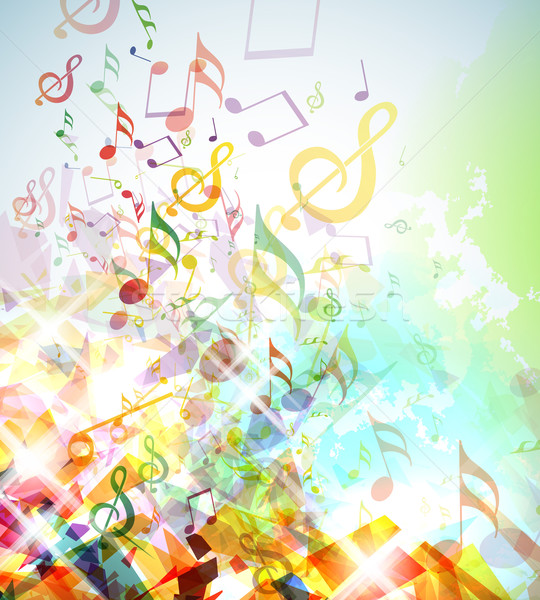 Abstract note musicali illustrazione colorato elementi note musicali Foto d'archivio © CarpathianPrince