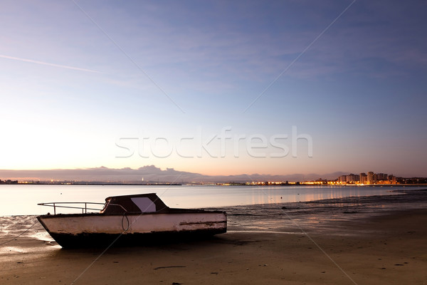 Horizonte río ciudad cielo edificio paisaje Foto stock © Carpeira10