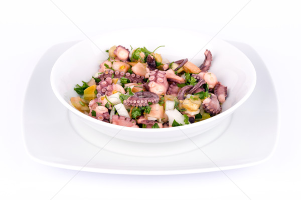 Pulpo ensalada hortalizas alimentos peces mar Foto stock © Carpeira10
