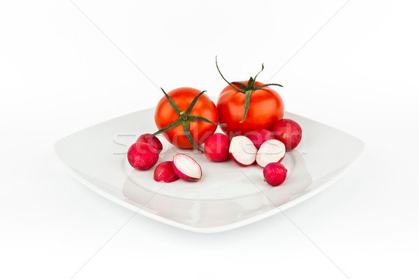 Tomates rábano saludable vegetales fondo grupo Foto stock © Carpeira10