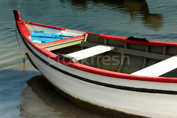 Pequeño barco azul río color Foto stock © Carpeira10