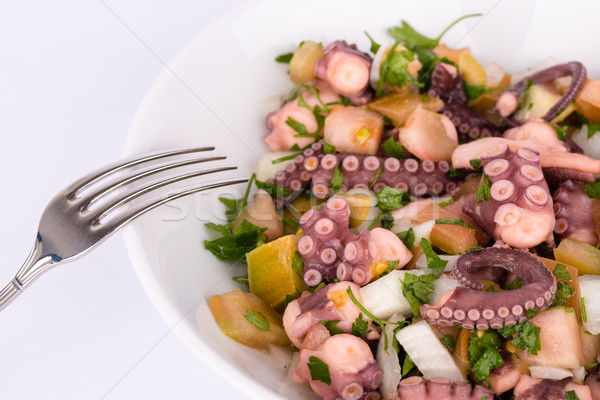 Pulpo ensalada hortalizas alimentos peces mar Foto stock © Carpeira10