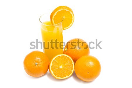Fresh orange and glass of juice Stock photo © Catuncia