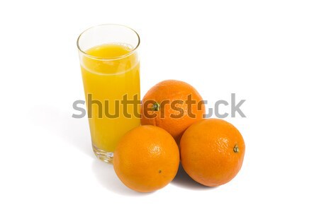 Fresh orange and glass of juice Stock photo © Catuncia