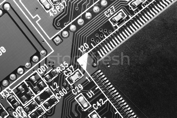 Computer bestanddeel circuit board geheugen bewerker netwerken Stockfoto © cboswell