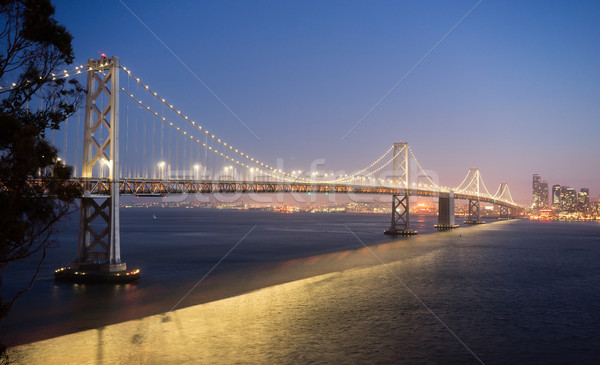 Bay Bridge Crossing San Francisco Skyline Pacific West Coast Stock photo © cboswell
