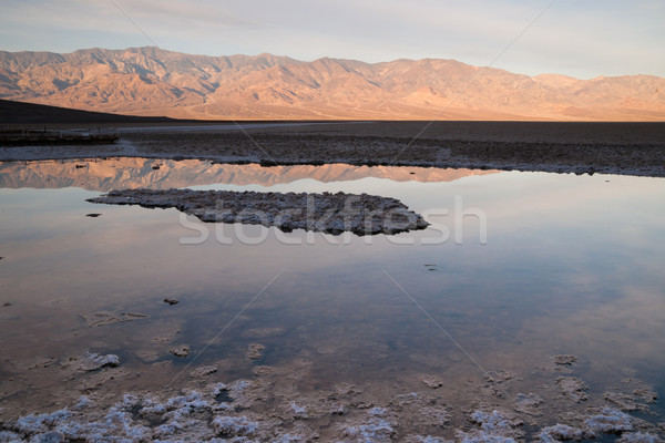 Badwater Basin Panamint Range Sunrise Death Valley National Park Stock photo © cboswell