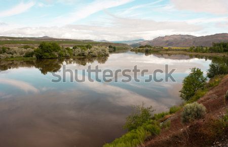 Shoreline Sky Reflection Pend Oreille River Washington State Out Stock photo © cboswell