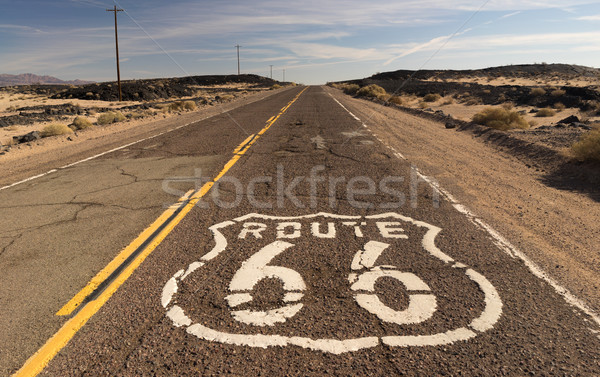 Foto stock: Rural · route · 66 · dois · histórico · rodovia