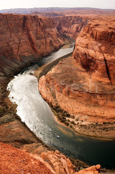 Expeditie bărci Colorado râu apă potcoavă Imagine de stoc © cboswell
