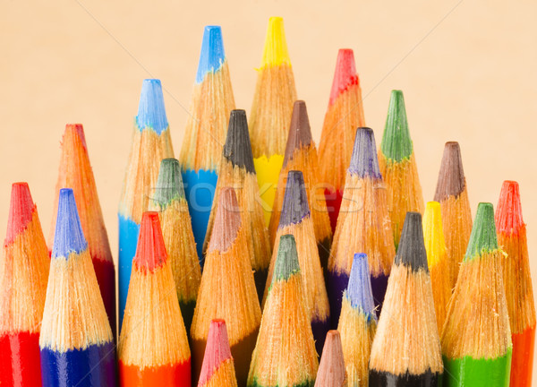 Makro drewna wielokrotność kolor sztuki Zdjęcia stock © cboswell
