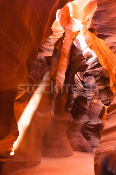Sunlight Beams into Antelope Slot Canyon Arizona Stock photo © cboswell