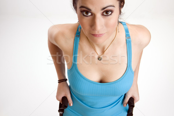 Intymny treningu kobieta odporność szkolenia Zdjęcia stock © cboswell