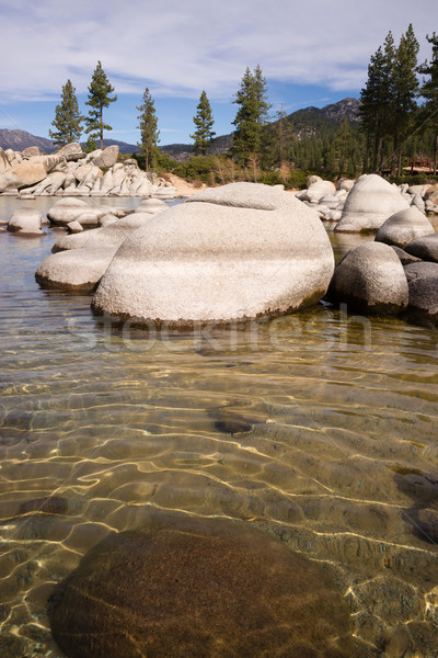 Smooth Rocks Clear Water Lake Tahoe Sand Harbor Stock photo © cboswell