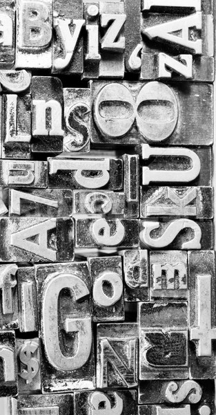 Fém nyomdagép betűkészlet idejétmúlt tipográfia Stock fotó © cboswell