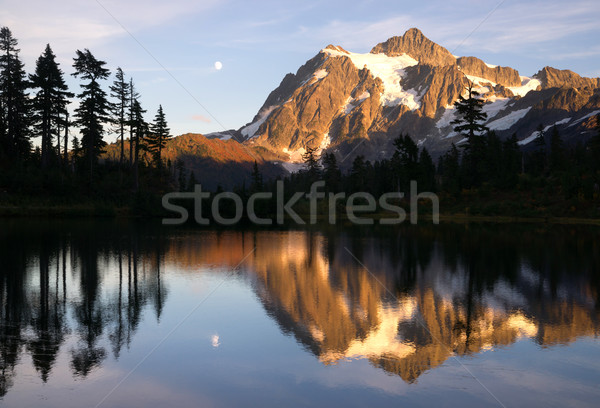 Stock photo: Mount Mt. Shuksan High Peak Picture Lake North Cascades