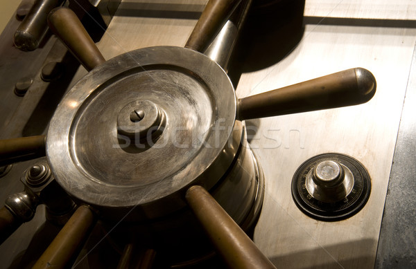 Bank agykoponya széf ajtó fém Stock fotó © cboswell