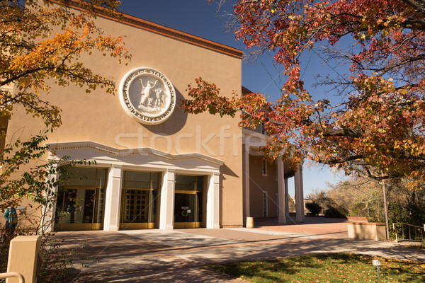 New Mexico State Capital Building Fall Autumn Color Santa Fe Stock photo © cboswell