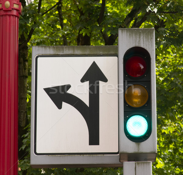 Traffic and Directional Symbols Signals Downtown Street Corner Stock photo © cboswell