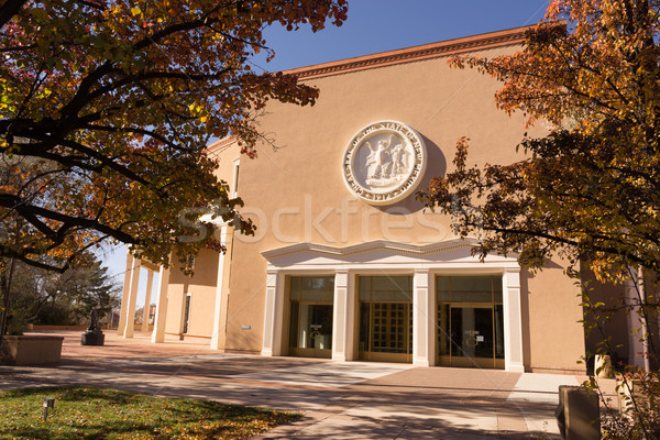 New Mexico State Capital Building Fall Autumn Color Santa Fe Stock photo © cboswell