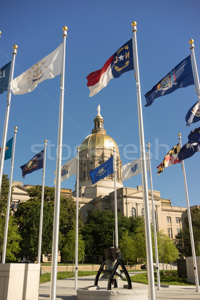 Atlanta Gruzja złota kopuła miasta architektury Zdjęcia stock © cboswell