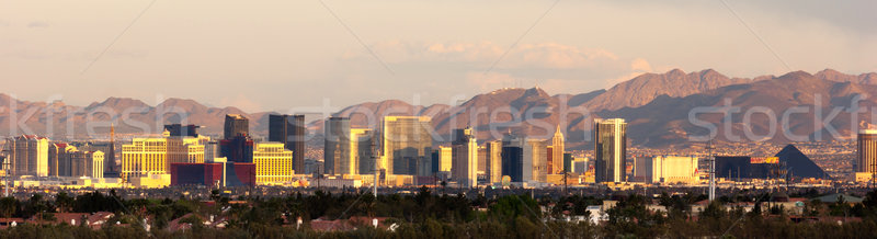 Panoramic Southwest Landscape Red Rock Hills Downtown Las Vegas  Stock photo © cboswell