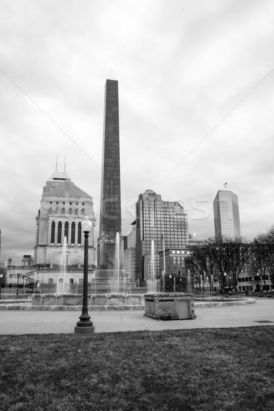 Indianapolis Indianna Downtown City Skyline War Memorial Park Fo Stock photo © cboswell