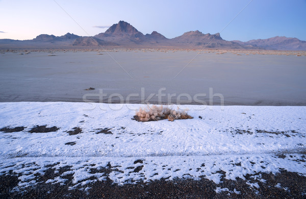 Stock photo: Sunset Bonneville Salt Flats Utah Silver Island Mountain Range