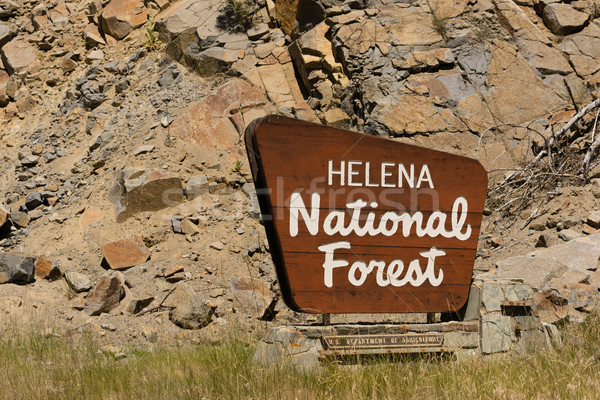 Helena National Forest Sign US Department of Agriculture Stock photo © cboswell