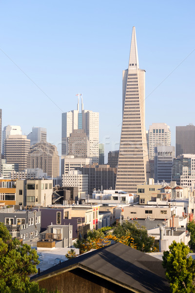 Over Neighborhood Homes Buildings San Francisco California Stock photo © cboswell