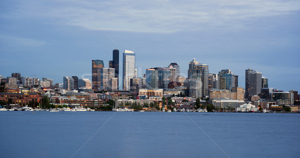 Сток-фото: Seattle · Skyline · центра · офисных · зданий · морской · солнце