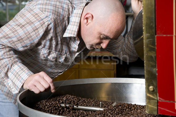 Foto d'archivio: Maestro · uomo · fagioli · grande · odore · lavoro