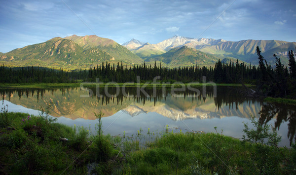 Stock photo: A tarn along the Alaska Mountains