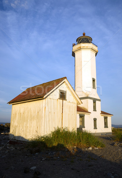 Point Wilson Nautical Lighthouse Puget Sound Fort Worden Stock photo © cboswell