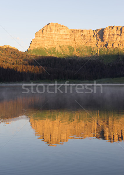 Brooks Lake Breccia Cliffs Mountain Range Shoshone National Fore Stock photo © cboswell