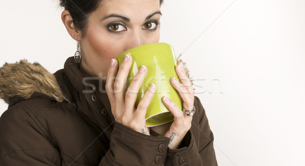 Winter Sipping Stock photo © cboswell