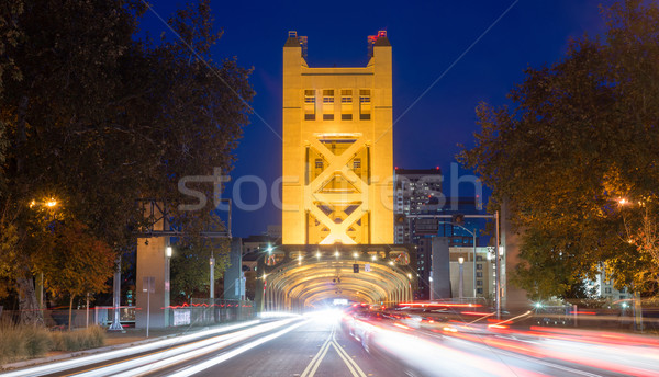 塔橋 河 城市 加州 市中心 汽車 商業照片 © cboswell