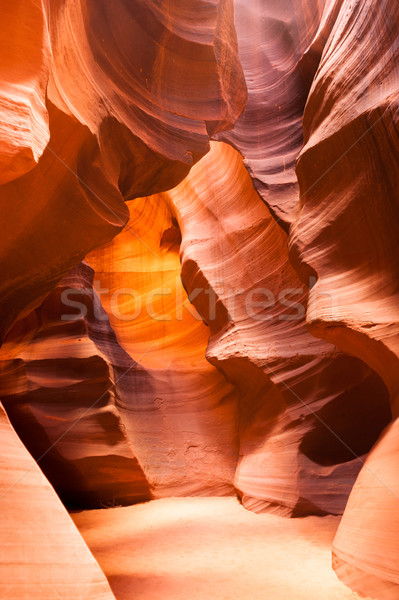 Sunlight Beams Through Crevasse Sandstone Rock Antelope Slot Can Stock photo © cboswell