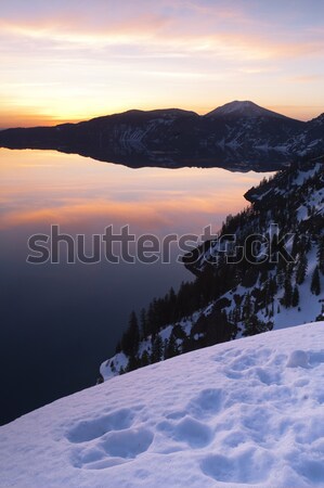 Sunrise Crater Lake Caldera National Park Oregon Western USA Stock photo © cboswell