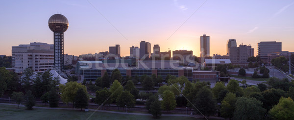 Sunrise Buildings Downtown City Skyline Knoxville Tennessee Unit Stock photo © cboswell
