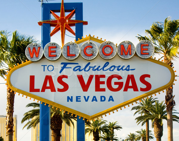 Las Vegas Nevada segno benvenuto deserto cartellone Foto d'archivio © cboswell