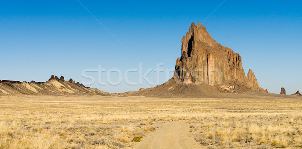 Rocky Craggy Butte Shiprock New Mexico United States Stock photo © cboswell