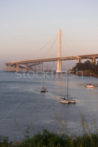Híd kincs sziget kikötő függőleges öböl Stock fotó © cboswell