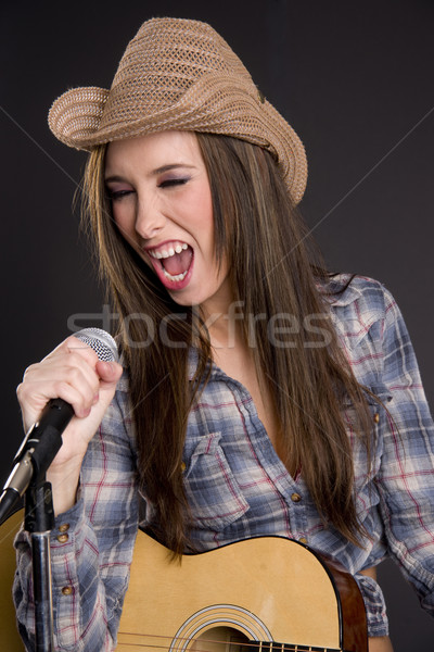 Cowgirl Singer Stock photo © cboswell