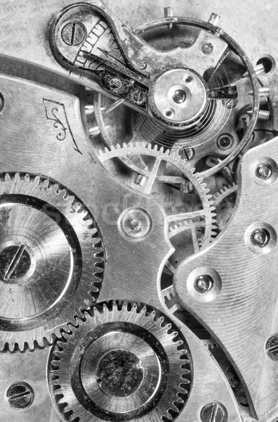 Vintage Watch Pocketwatch Time Piece Movement Gears Cogs Stock photo © cboswell