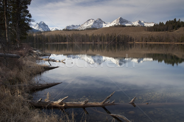 Tó víz tükröződés nap völgy Idaho Stock fotó © cboswell