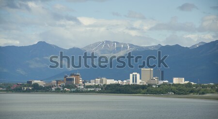 Office Buildings City Skyline Downtown Anchorage Alaska United S Stock photo © cboswell