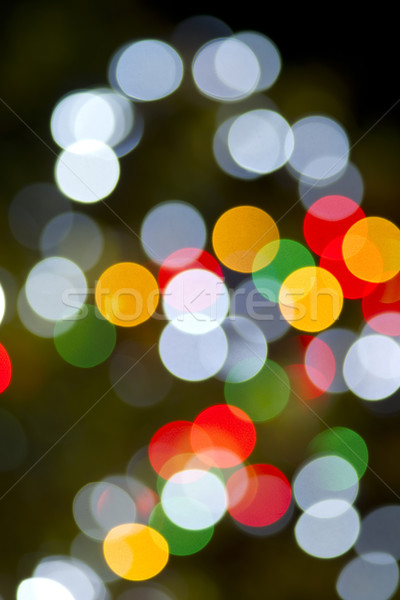 Christmas Lights Horizontal Circular Color Background Rainbow Gl Stock photo © cboswell